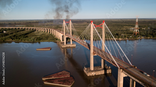 The Zarate Brazo Largo Bridges are two cable-stayed road and railway bridges in Argentina, crossing the Parana River between the cities of Zarate, Buenos Aires, and Brazo Largo, Entre Rios. #348316208