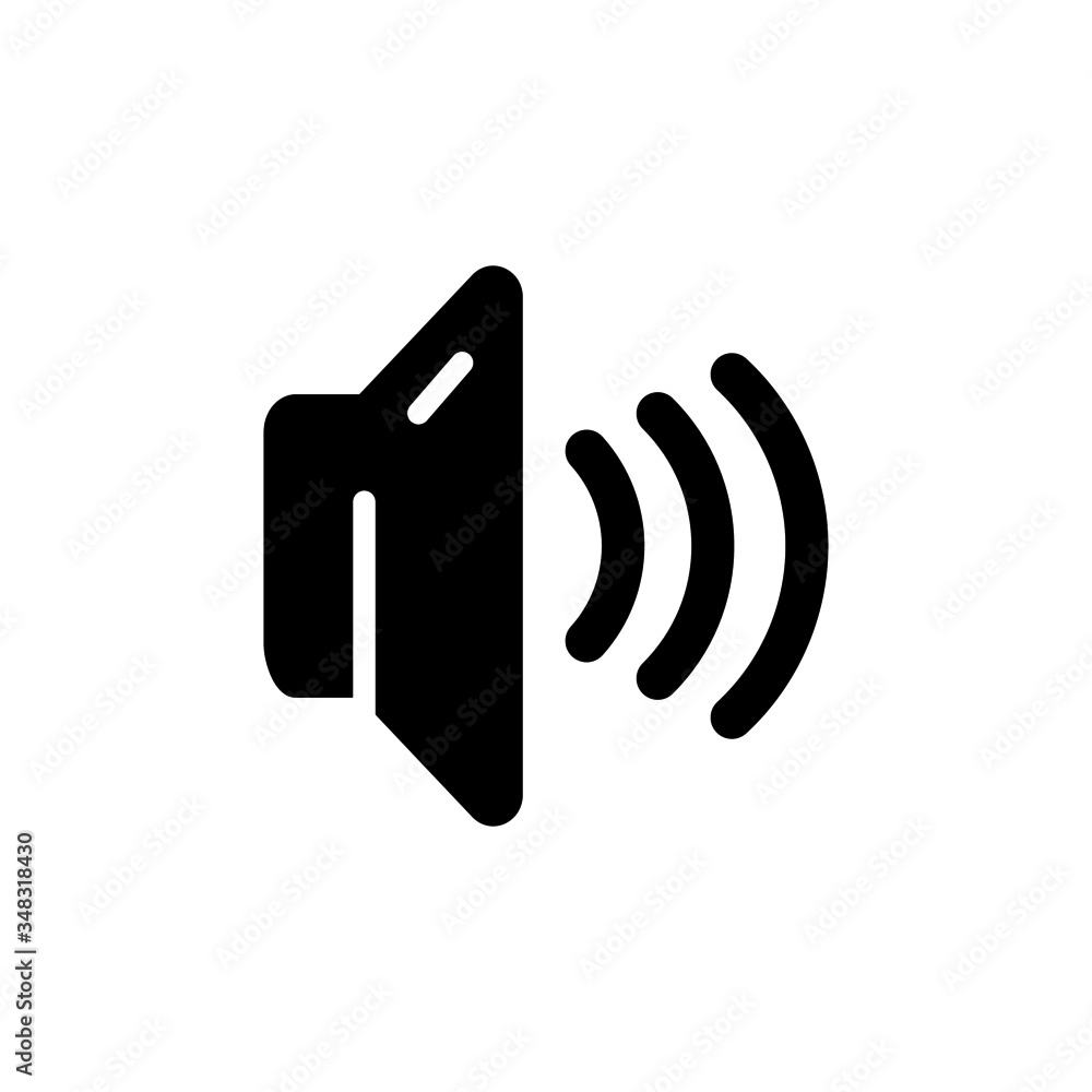 Speaker icon template in black flat design on white background, Speaker symbol vector sign isolated on white background illustration for graphic and web site Computer and mobile Speaker icon template in black flat design on white background, Speaker symbol vector sign isolated on white background illustration for graphic and web site Computer and mobile
