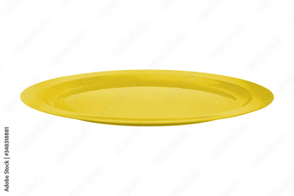 Color plastic Tray salver isoleted on white Color plastic Tray salver isoleted on white