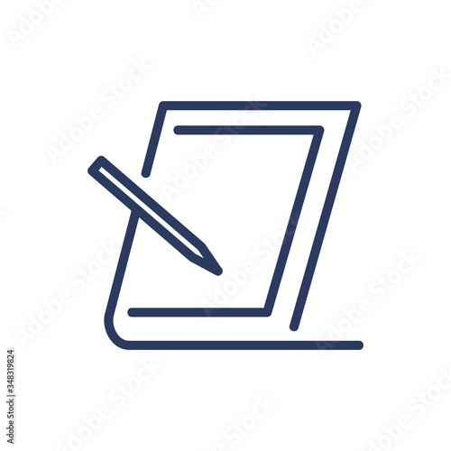 Graphic pad with stand thin line icon