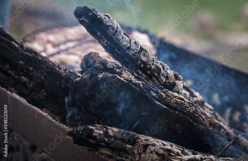 Wallpaper Mural Burning coals for grilling. Torontodigital.ca