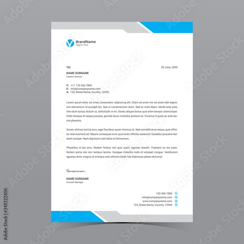 A4 Letterhead Template Vector Design