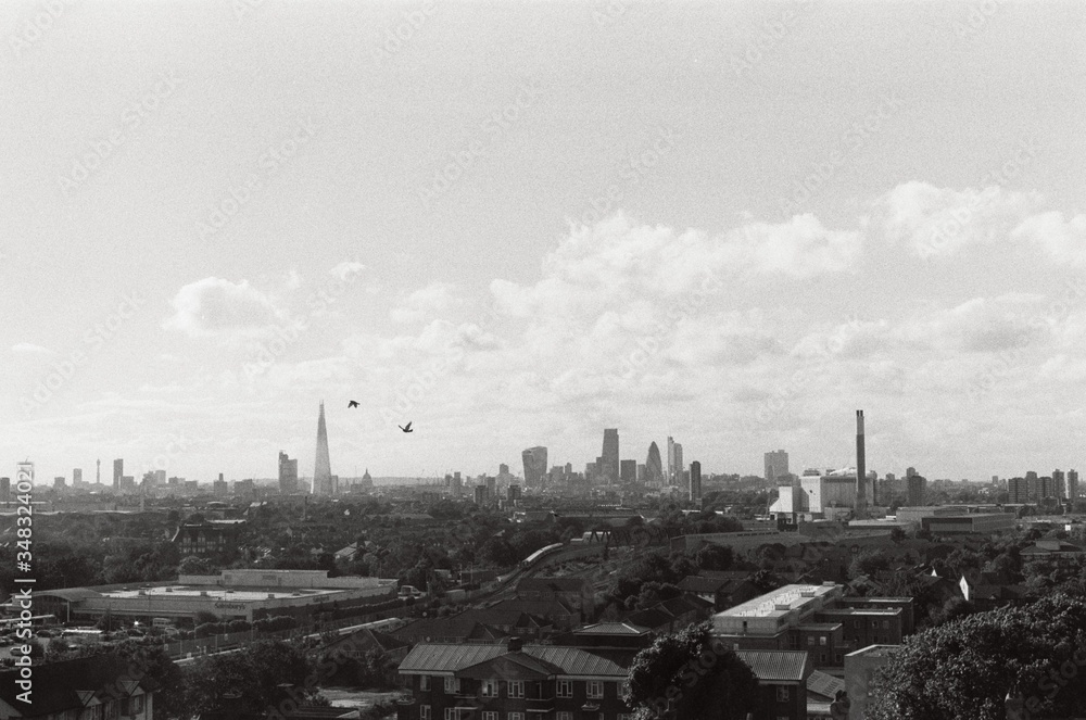 Obraz premium london skyline black and white