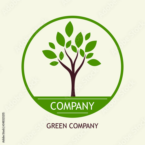 Logo of a tree. illustration for a company that deals with green, organic or nature