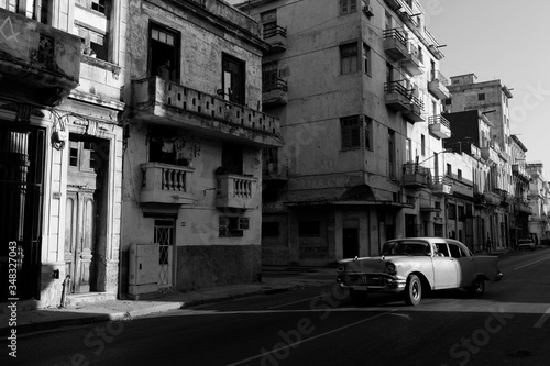 Classic old car on streets of Havana  Cuba