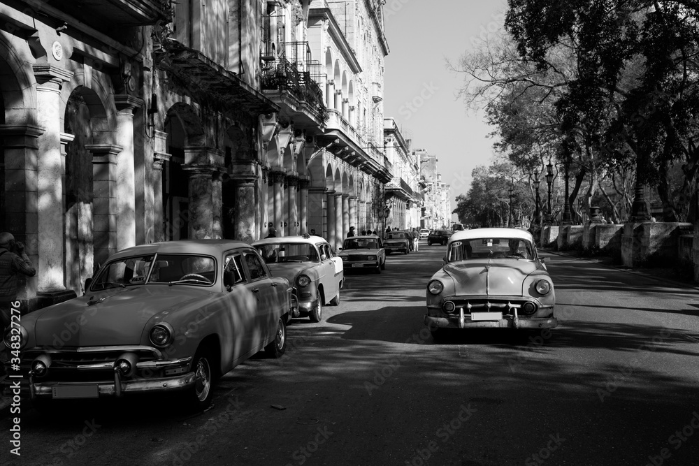 Classic old car on streets of Havana, Cuba