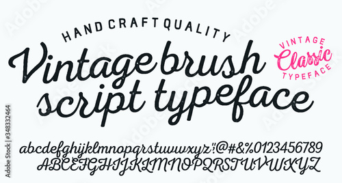 Vintage Brush Script Modern Alphabet. Retro Typeface. Textured unique brush in alphabet style. Letters.Vector Alphabet. Exclusive Custom Letters.