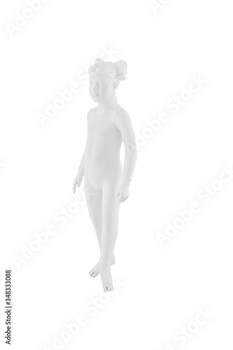 Gloss color mannequin woman isolated