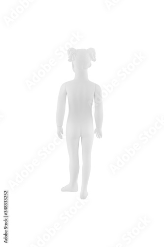 Gloss color mannequin woman isolated