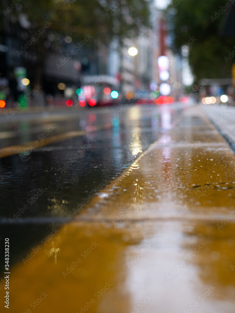 street details of melbourne cbd rainy day street details of melbourne cbd rainy day