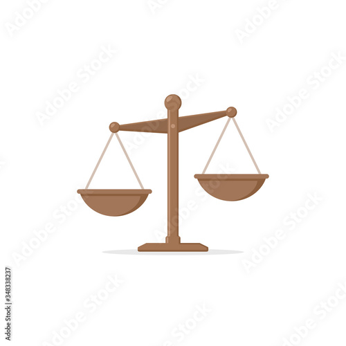 Scales Icon Vector isolated on white background. Scale colorful sign