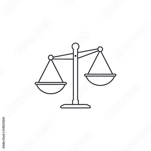 Scales line Icon Vector isolated on white background. Scale outline simple sign