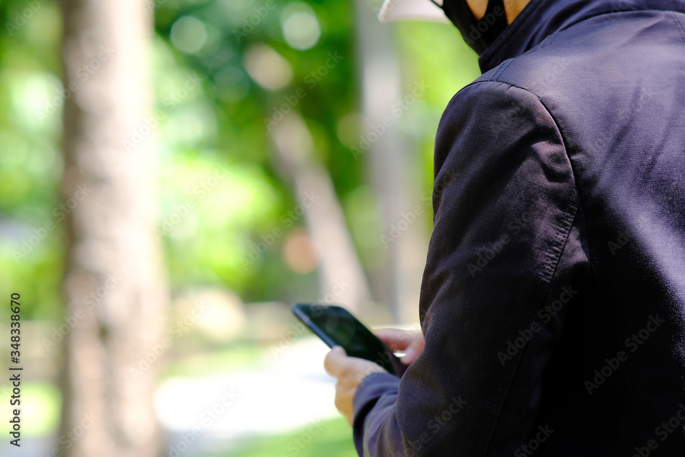 Close up businessman using a smartphone Close up businessman using a smartphone