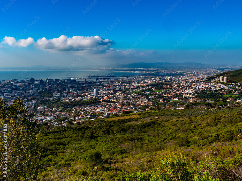 City scape of Cape town from Table Mountain