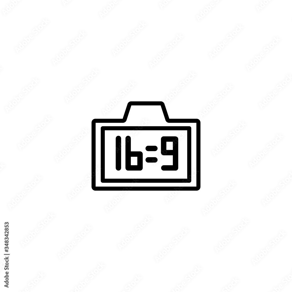 Aspect icon vector in linear, outline icon isolated on white background Aspect icon vector in linear, outline icon isolated on white background