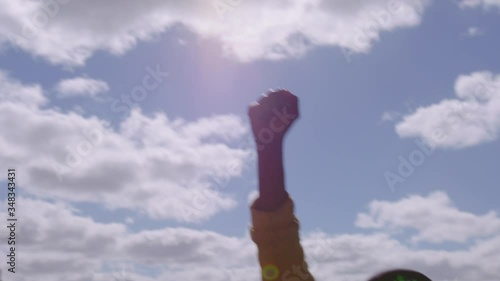 African person fist in the air 3.