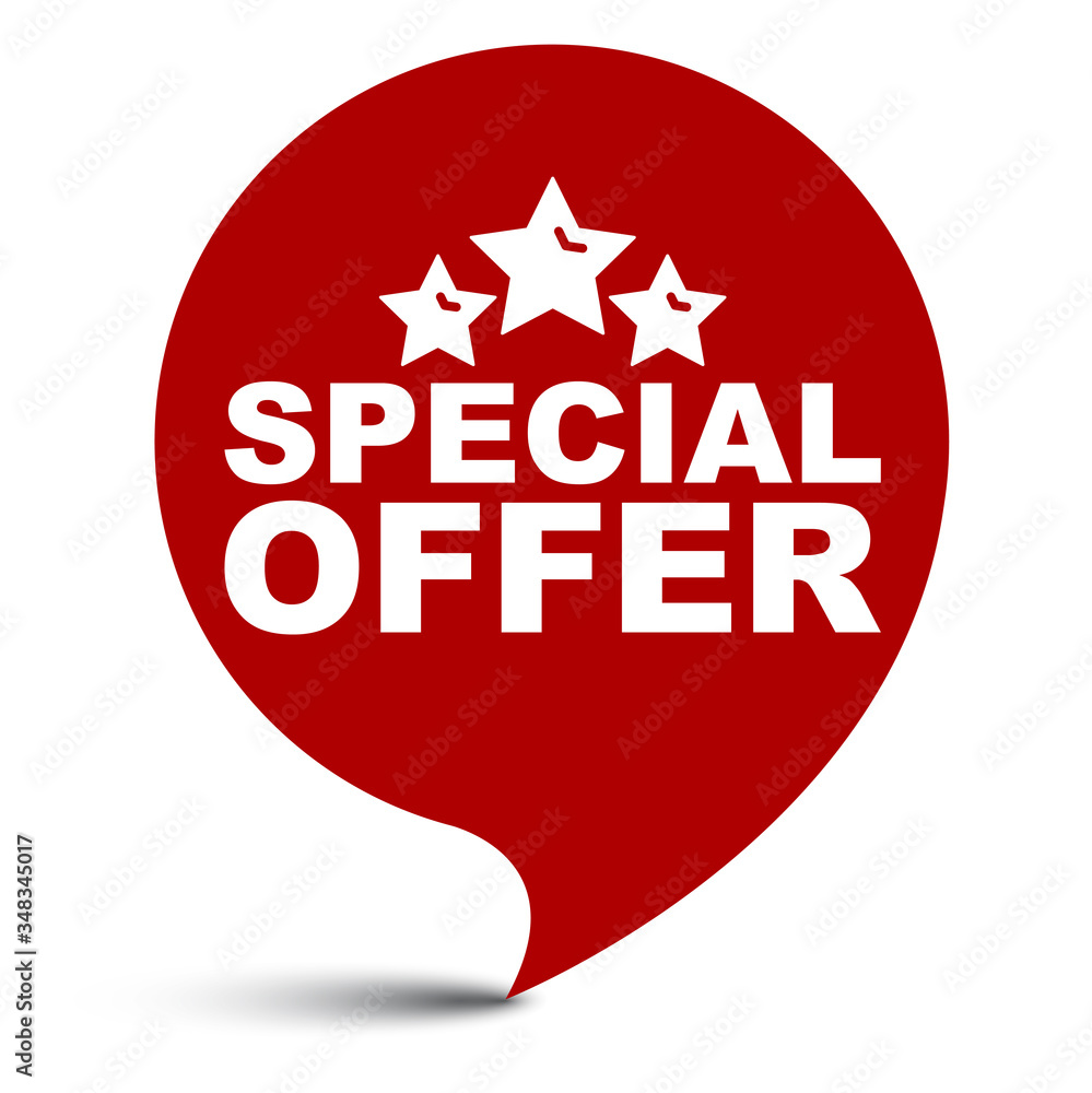 red vector illustration banner special offer red vector illustration banner special offer