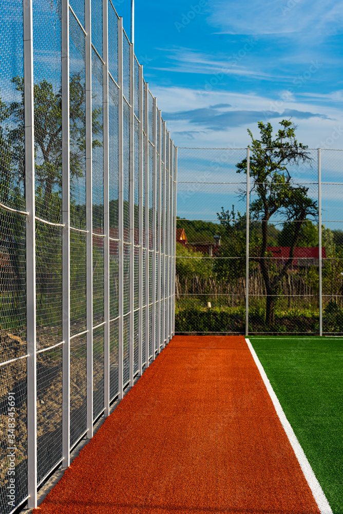 Synthetic sports field. Synthetic sports field.