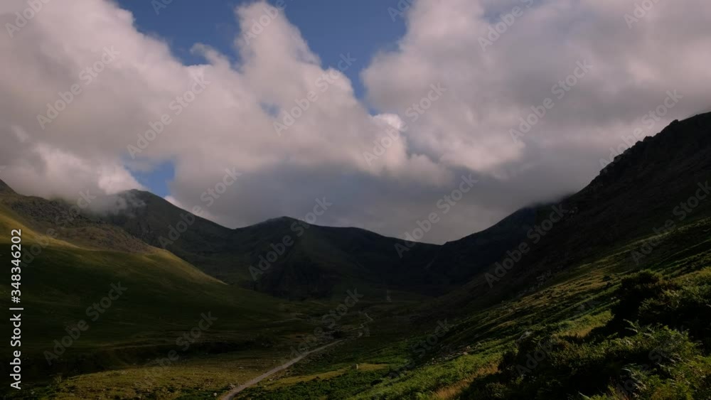 Spectacular 4K Time lapse video of Kerry mountains in evening tones with moving clouds and shadows, Ireland Spectacular 4K Time lapse video of Kerry mountains in evening tones with moving clouds and shadows, Ireland