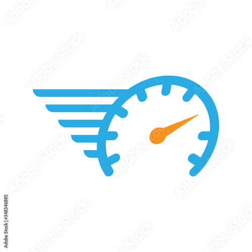 fast time simple logo vector