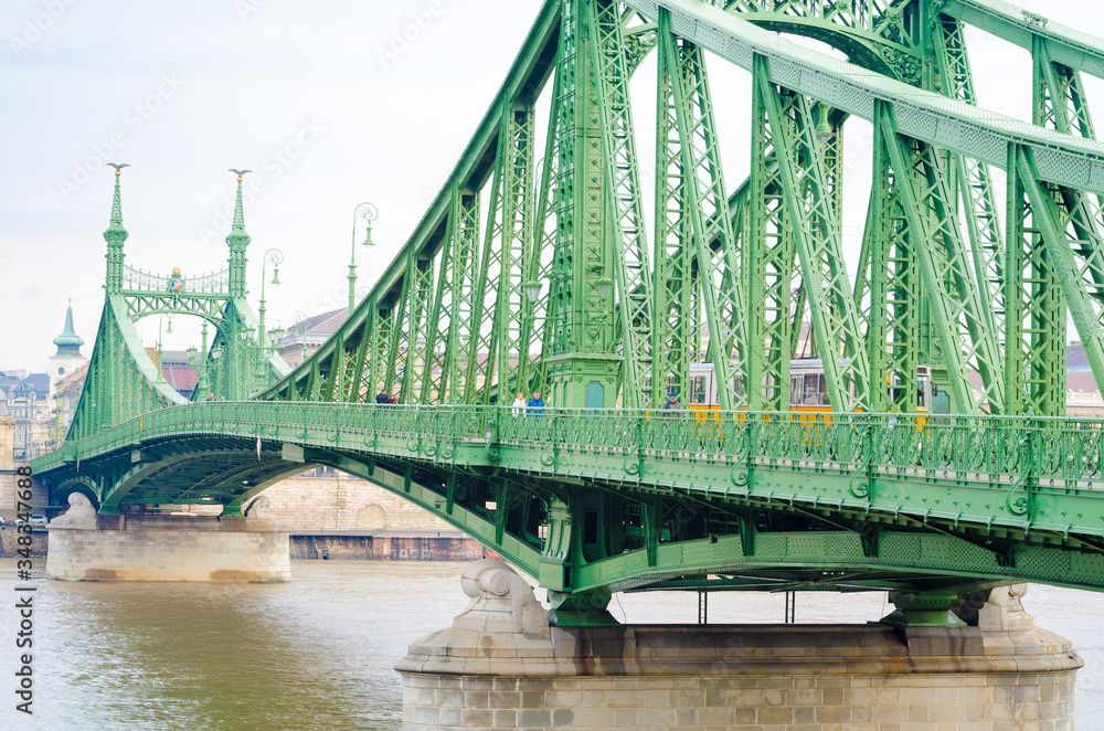 Fototapeta premium Liberty Bridge in Budapest, Hungary.