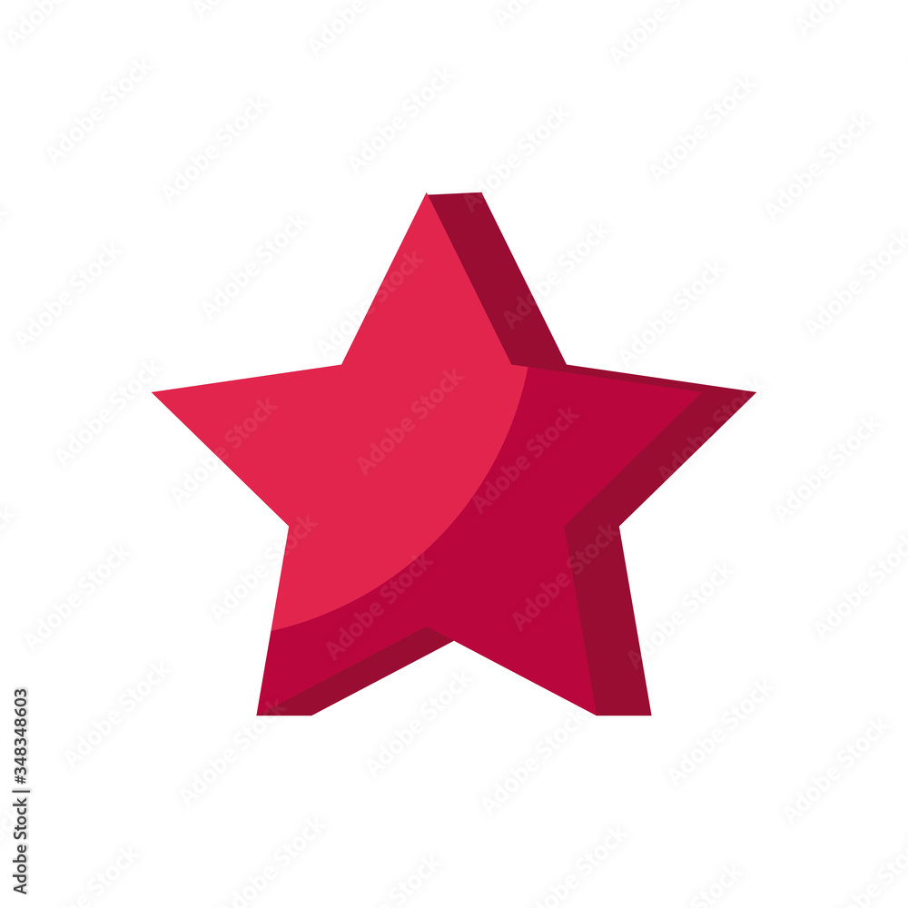 Star flat style icon vector design