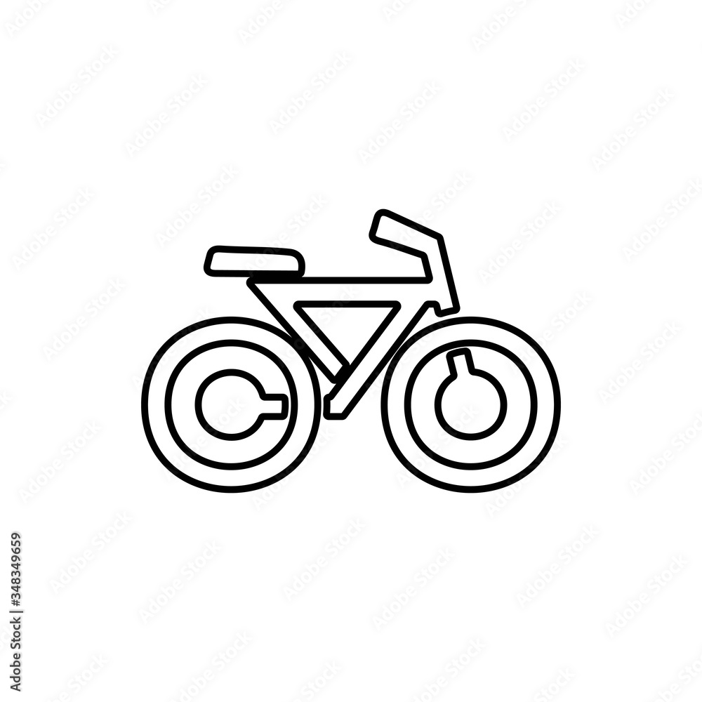 Bicycle icon in flat style. Bike symbol. Bicycle icon in flat style. Bike symbol.