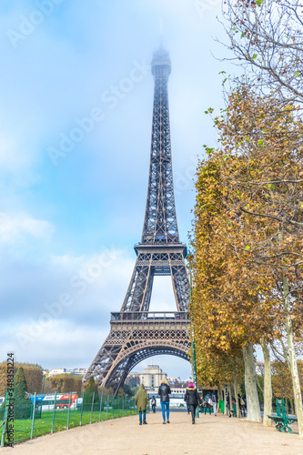 Eye level view the Eiffel tower