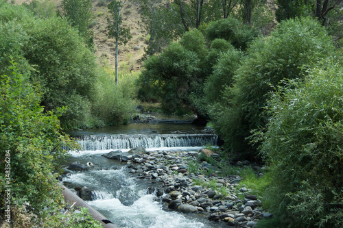 mountain river Azat flowing along the bottom of the gorge