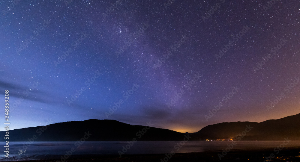 Milky Way hovers over Port Renfrew in British Columbia, Canada
