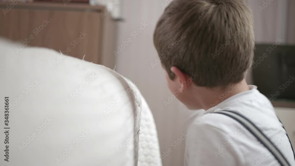 childrens hysteria, an angry crying boy upset by nervous breakdown does not listen to parents childrens hysteria, an angry crying boy upset by nervous breakdown does not listen to parents