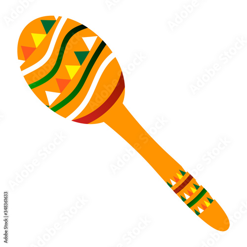Decorated mexican maraca