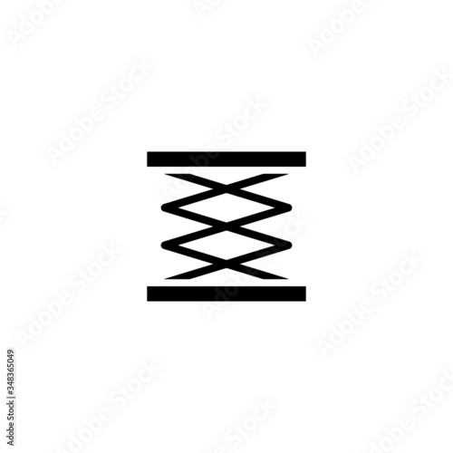 Lifter icon vector in black solid flat design icon isolated on white background