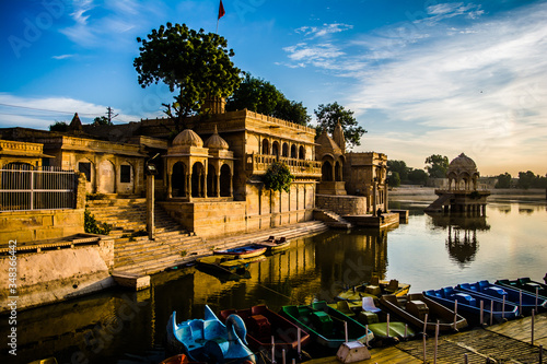 Gadsisar Sagar Lake in Jaisalmer Rajasthan, Sunrise at Gadsisar Sagar Lake
 photo