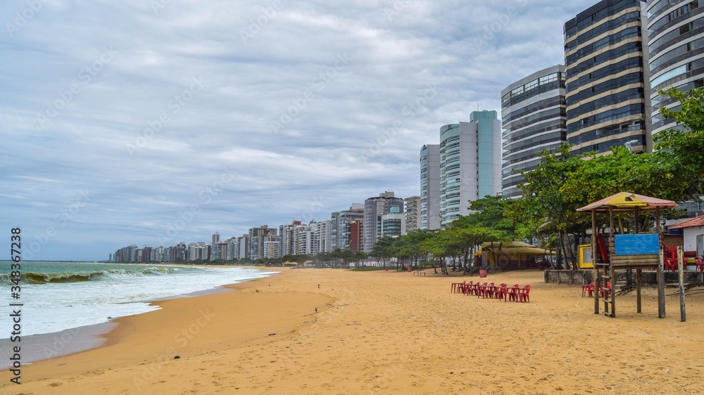 Obraz premium Vila Velha - ES. View of Itaparica beach and Vila velha city - Espírito Santo state - Brazil
