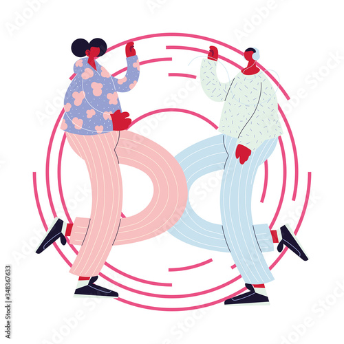 men walking and dancing with style