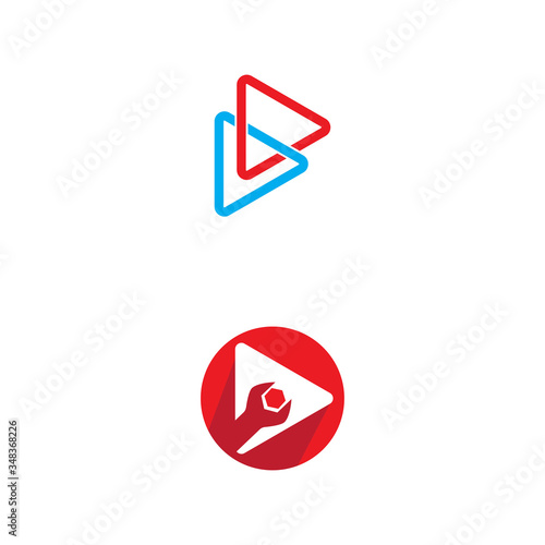Free Download Play Logo Template vector icon - GFXLoad