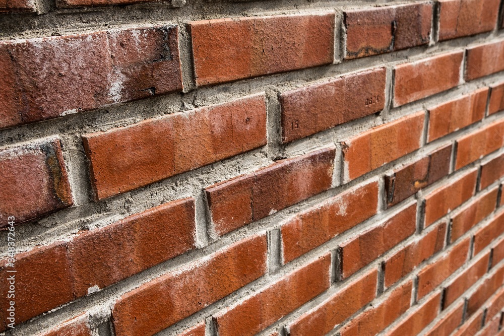 Fototapeta premium Vintage red brown brick wall texture background