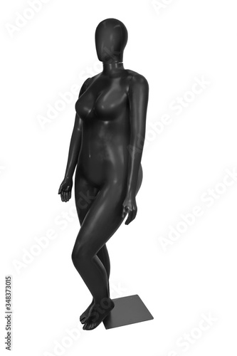 Gloss color mannequin woman isolated