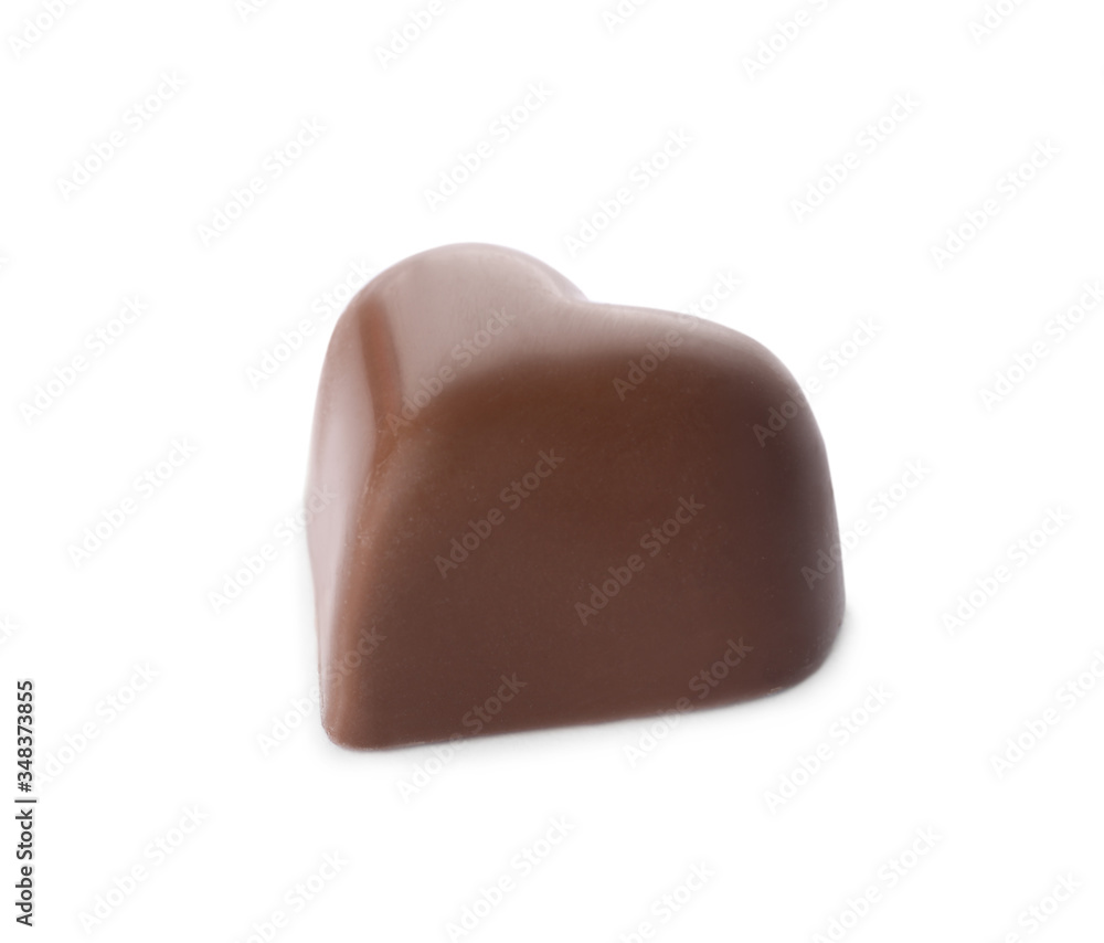 Heart shaped chocolate candy isolated on white Heart shaped chocolate candy isolated on white
