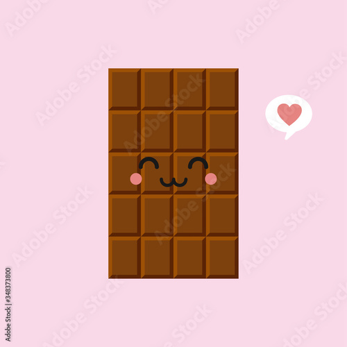 cute and funny chocolate bar characters showing various emotions, cartoon vector illustration isolated on color background. kawaii chocolate bar characters, mascots, emoticons and emoji for web