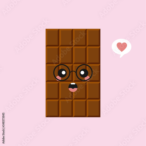 cute and funny chocolate bar characters showing various emotions, cartoon vector illustration isolated on color background. kawaii chocolate bar characters, mascots, emoticons and emoji for web