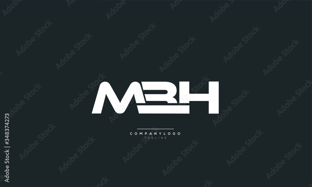 MBH Letter Logo Alphabet Design Icon Vector Symbol