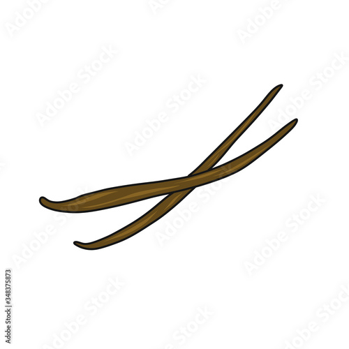 vanilla sticks doodle icon, vector illustration