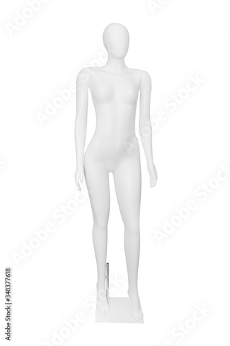 Gloss color mannequin woman isolated