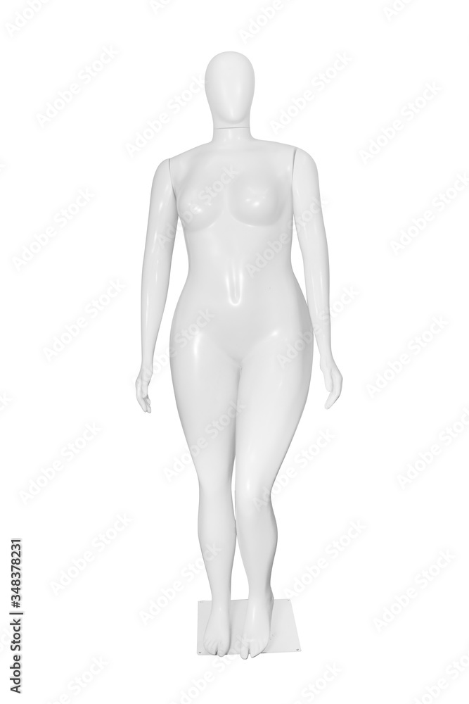 Gloss color mannequin woman isolated