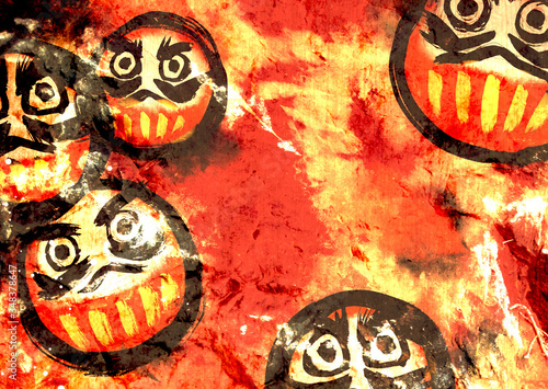  Illustration of Daruma photo