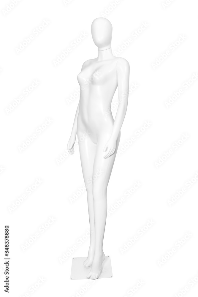 Gloss color mannequin woman isolated