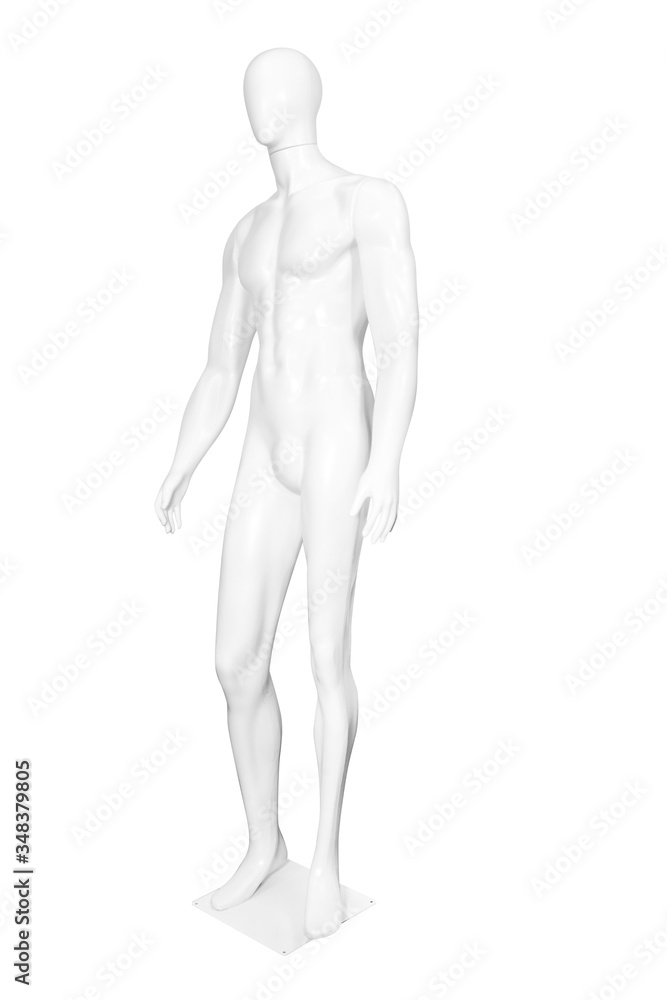 Gloss color mannequin woman isolated