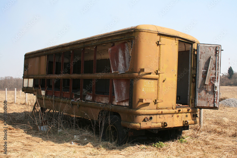 an old burnt out bus an old burnt out bus